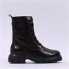 Wonders Bones Lace Military Boot - Brown Snake